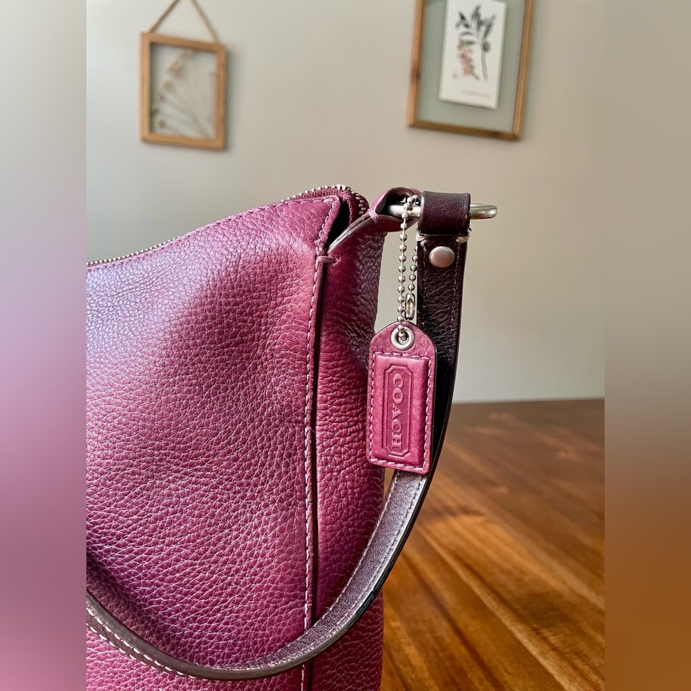 ‼️‼️SOLD‼️‼️Coach Y2K Chelsea Hobo Purple Silver - Picture 7 of 17